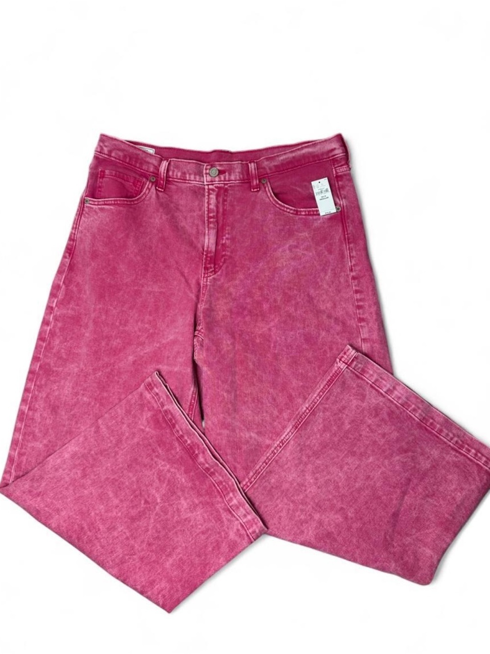GAP Wide Leg Jeans Acid Wash Pink NWT